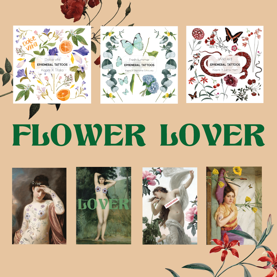 Flower lover PACK - Tattoos & Postcards
