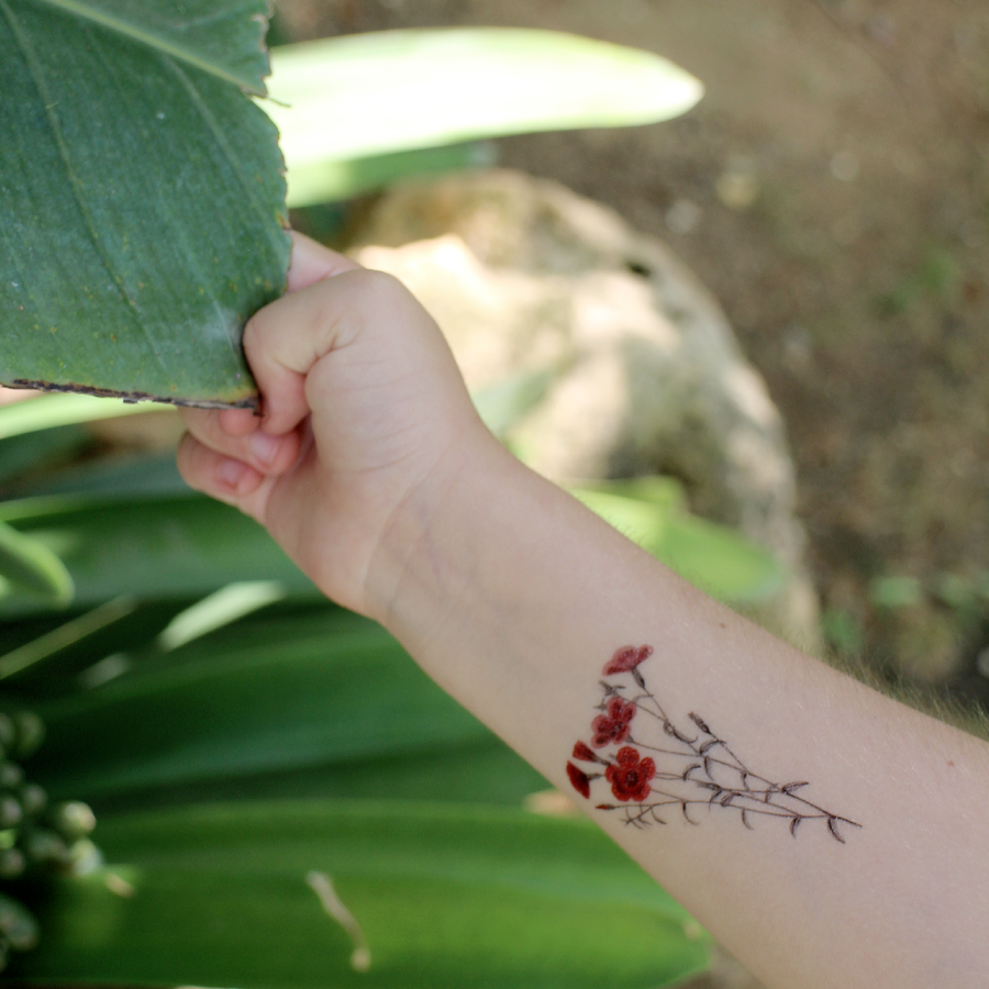 Rojo salvaje - Tatuajes temporales
