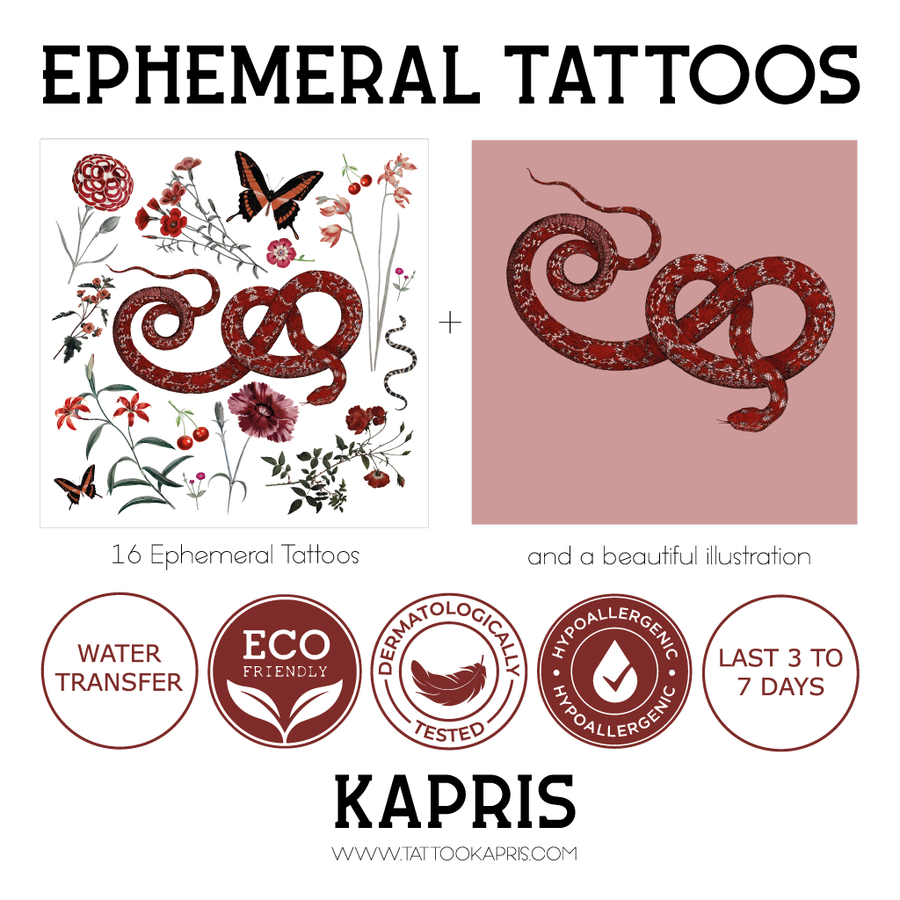Rojo salvaje - Tatuajes temporales