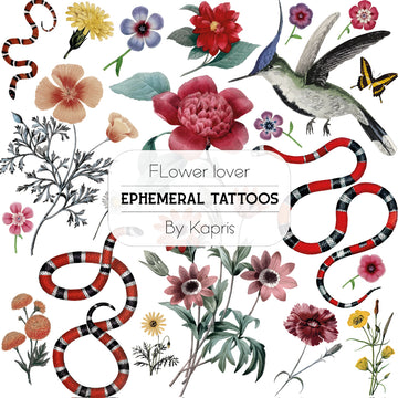 Flower lover - Temporary tattoos